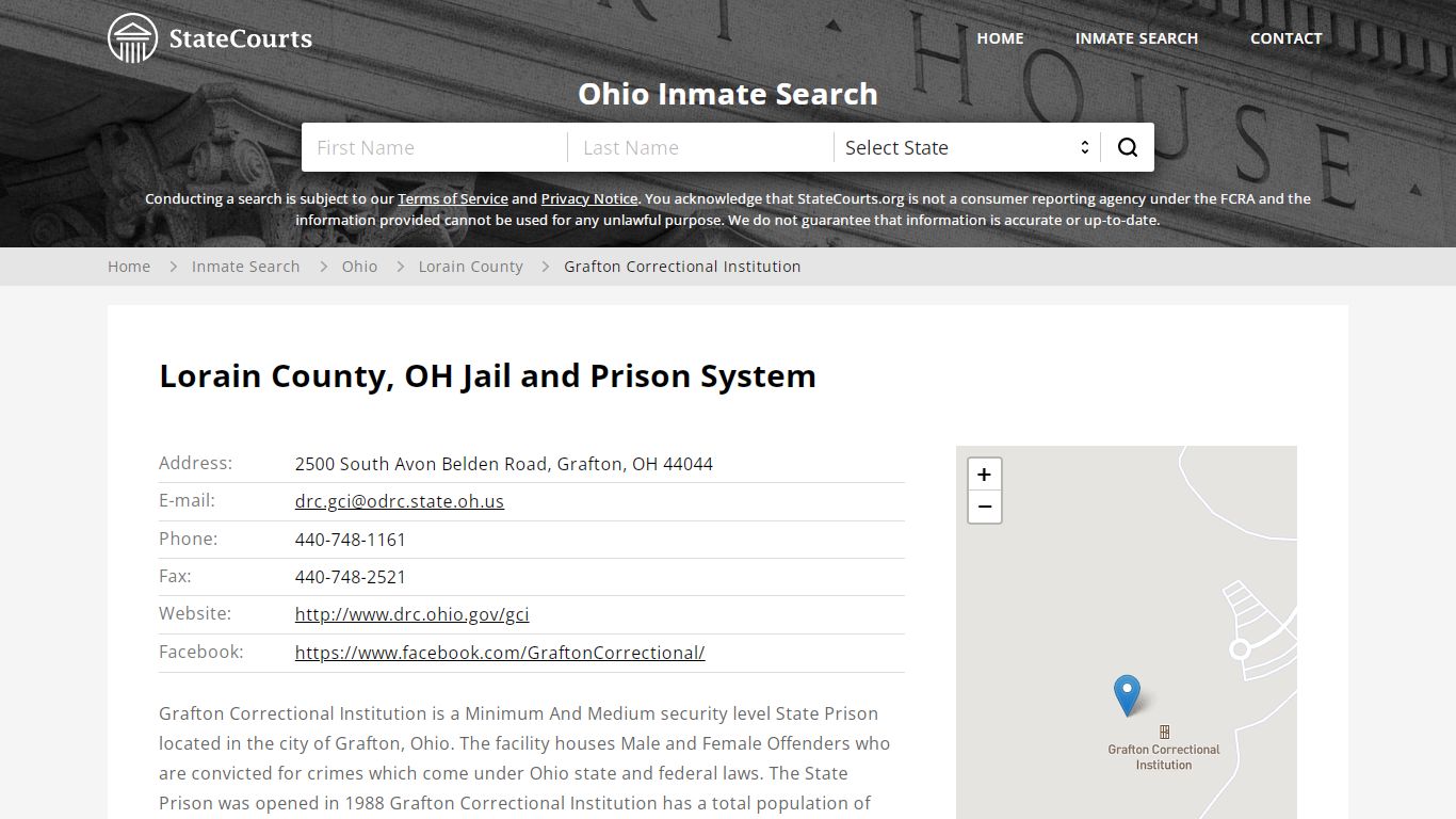 Grafton Correctional Institution Inmate Records Search ...